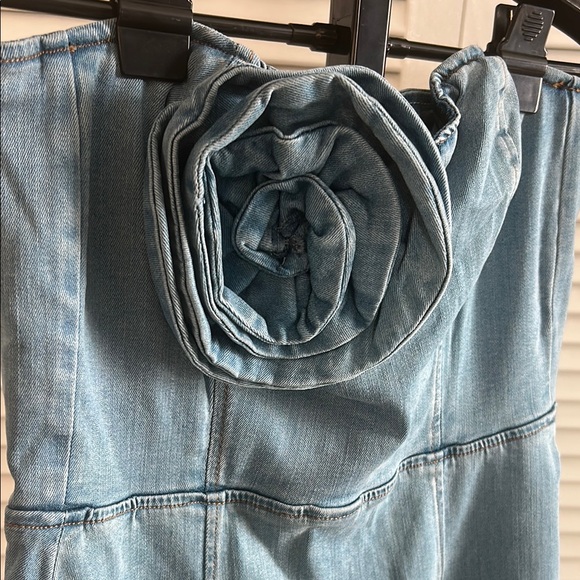 Reformation Denim Strapless Dress - Picture 6 of 9